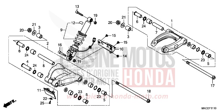 CUSHION ARM for Gold Wing CANDY ARDENT RED (R367B) from 2019